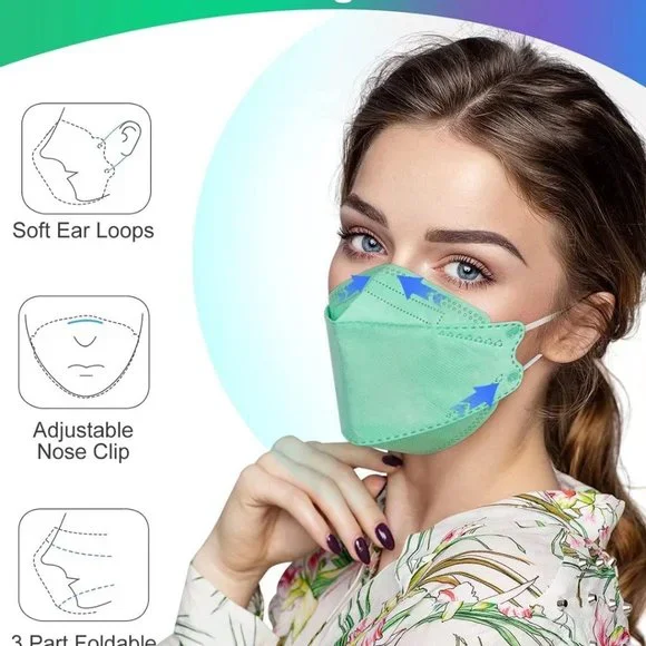 UNSEX KF94 Mask, Disposable Face Masks for Adults, Pink Face Masks 50 PCS - Picture 4 of 8